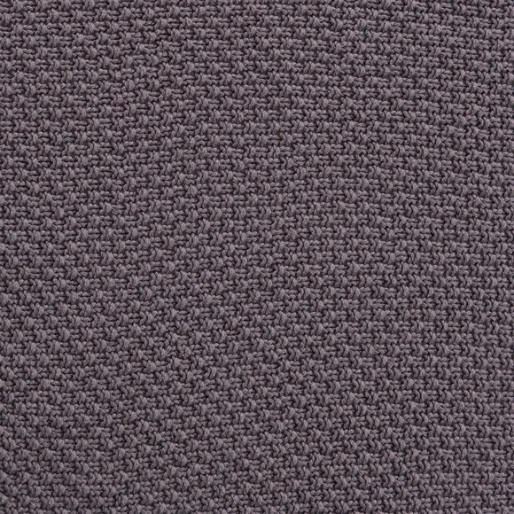 HiEnd ACCENTS Slate Gray Cotton Knit Blanket Full Queen Textured Bedding 92x96
